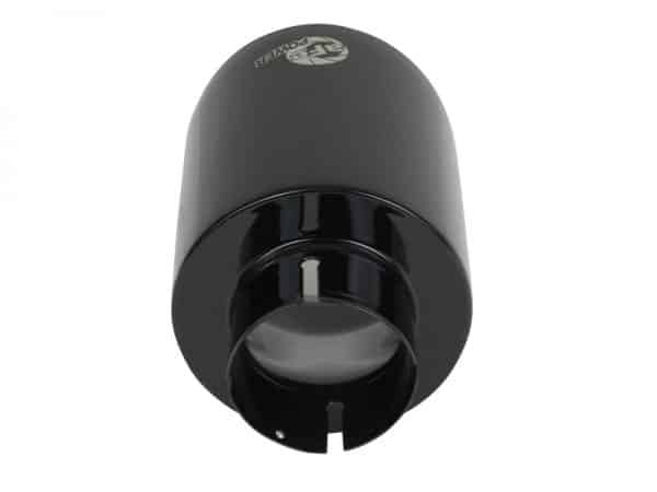 aFe Takeda 409 SS Clamp-On Exhaust Tip 2.5in. Inlet / 4.5in. Outlet / 7in. L - Black - Image 3
