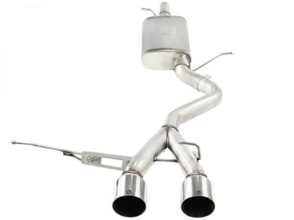 aFe MACHForce XP 2-1/2in SS-304 Cat-Back Exhausts w/ Polished Dual Tips 2008 VW Golf R32 V6-3.2L MKV - Image 3
