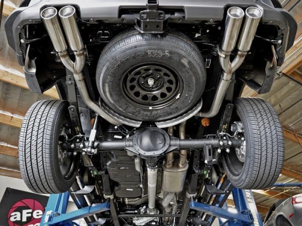 aFe Vulcan Series 4-3in 304SS Exhaust Cat-Back w/ Pol Tips 2019 GM Silverado/Sierra 1500 V8-6.2L - Image 2