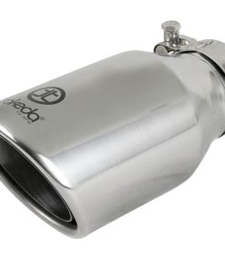 aFe Takeda 304 Stainless Steel Clamp-On Exhaust Tip 2.5in. Inlet / 4in. Outlet / 8in. L - Polished