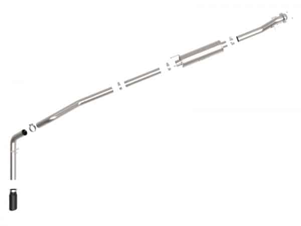 aFe Vulcan Series 3.5in 409 SS Cat-Back Exhaust 13-19 Ford Transit V6 3.5L (TT) w/ Black Tips - Image 3