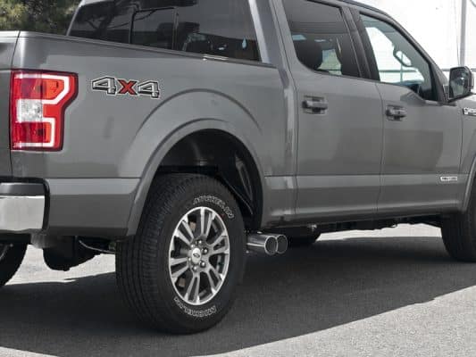 Alternative view of aFe Rebel DPF-Back 409 SS Exhaust System w/Dual Polished Tips 18-19 Ford F-150 V6 3.0L (td)