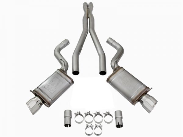 aFe Mach Force-Xp 3in CB Stainless Steel Dual Exhaust System w/Polished Tips 09-15 Cadillac CTS-V - Image 7