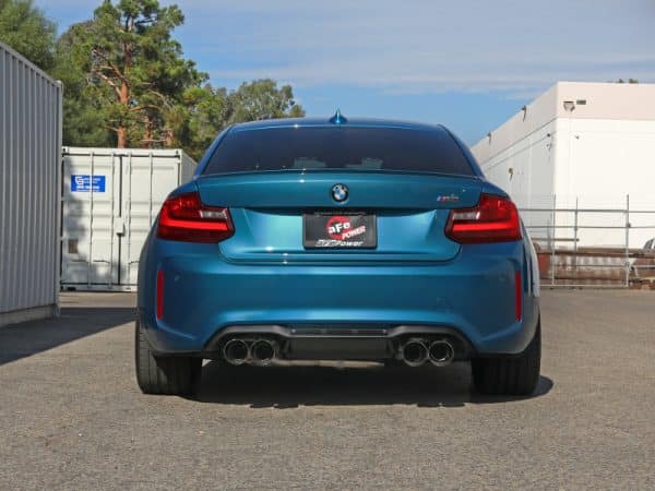 aFe 16-18 BMW M2 L6-3.0L MACH Force-Xp 3in to 2.5in 304 SS Cat-Back Exhaust System-Quad Polish Tips - Image 3