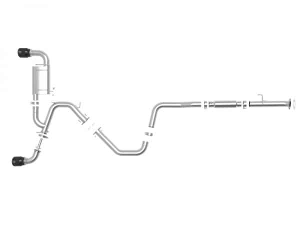 aFe Takeda Exhaust Cat-Back 19-20 Hyundai Veloster N 304SS Black Dual Tips Exhaust - Image 3