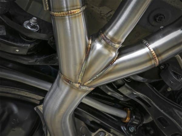 aFe Takeda 3in 304 SS Cat-Back Exhaust w/ Tri-Polished Tips 17-18 Honda Civic Type R L4 2.0L (t) - Image 2