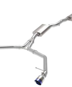 Alternative view of afe MACH Force-Xp 13-16 Audi Allroad L4 SS Cat-Back Exhaust w/ Blue Flame Tips