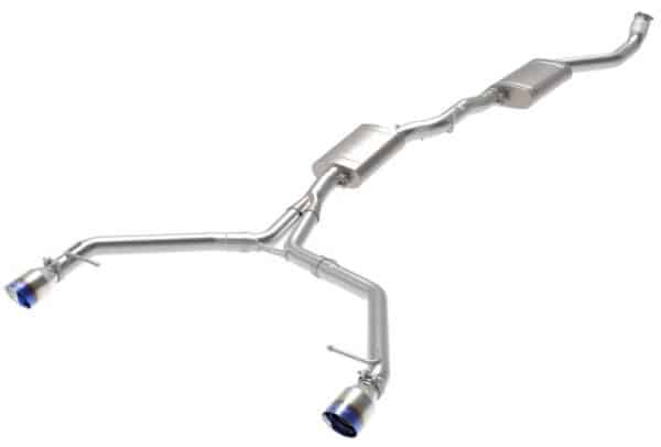 afe MACH Force-Xp 13-16 Audi Allroad L4 SS Cat-Back Exhaust w/ Blue Flame Tips - Image 2
