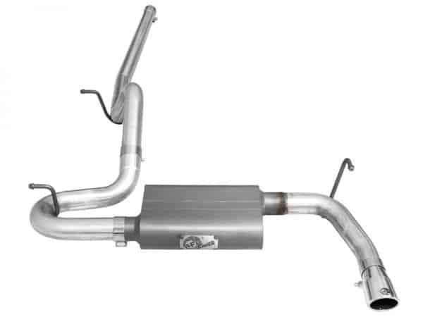 aFe Scorpion 2-1/2in Alum Steel Cat-Back Exhaust w/Pol Tip 07-18 Jeep Wrangler (JK) V6-3.6L/3.8L - Image 3