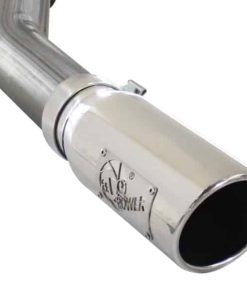 Alternative view of aFe MACHForce XP SS Exhaust 3in Cat-Back w/4.5in Polished Tip 11-14 Ford F150 Ecoboost V6 3.5Ltt