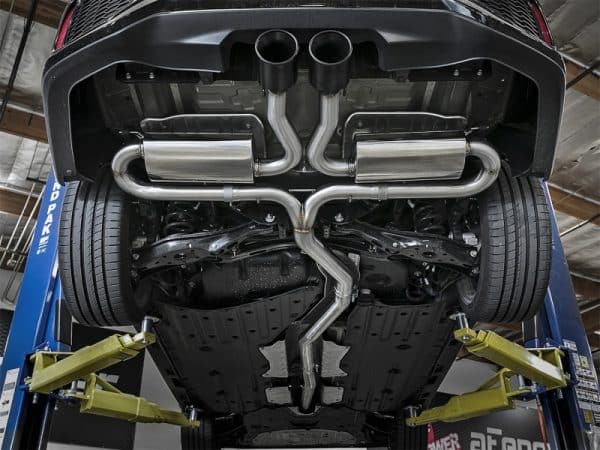 aFe Takeda 3in 304 SS Cat-Back Exhaust System w/ Black Tips 2017+ Honda Civic Si (4dr) I4 1.5L (t) - Image 3