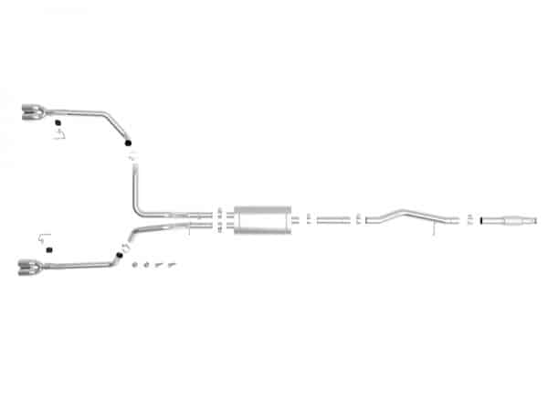 aFe Vulcan Series 3in-2-1/2in 304 SS Cat-Back 2019 GM Silverado 1500 V8-5.3L w/ Polished Tips - Image 5