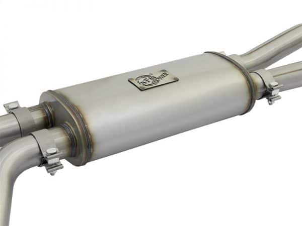 aFe POWER Rebel Series 2-1/2in 409 SS Cat Back Exhaust w/ Polished Tips 16-17 Nissan Titan V8 5.6L - Image 4