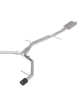 aFe 17-19 Audi A4 (B9) MACH Force-Xp 3in to 2.5in 304 SS Cat-Back Exhaust System-Dual Carbon Tips