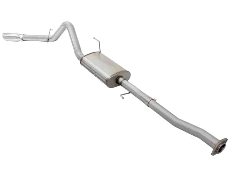 aFe MACHForce XP Exhaust 3in-3.5in SS Single Side Ext CB w/ Polished Tips 15 Ford F150 V8 5.0L CC/SB - Image 2