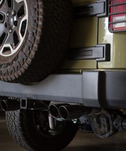 Alternative view of aFe Vulcan Series 2.5in 304SS Cat-Back Exhaust 07-18 Jeep Wrangler (JK) V6-3.6/3.8L w/ Black Tips