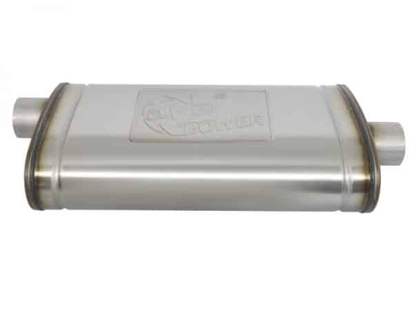 aFe MACHForce XP SS Muffler 3in Center Inlet / 3in Offset Outlet 22in L x 11n W x 6in H Body - Image 3
