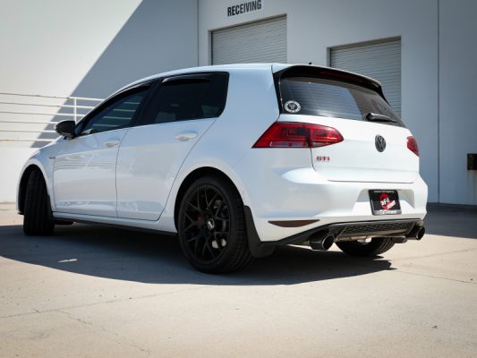 Alternative view of aFe MACH Force-Xp 3 IN to 2-1/2 IN Stainless Steel Cat-Back Exhaust Carbon Volkswagen GTI 15-17