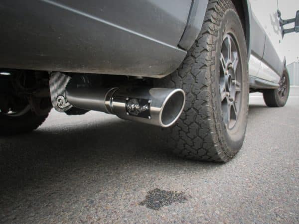 aFe Vulcan Series 3 1/2in 304 SS Cat-Back 13-19 Ford Transit V6 3.5 Twin Turbo w/ Polished Tip - Image 4