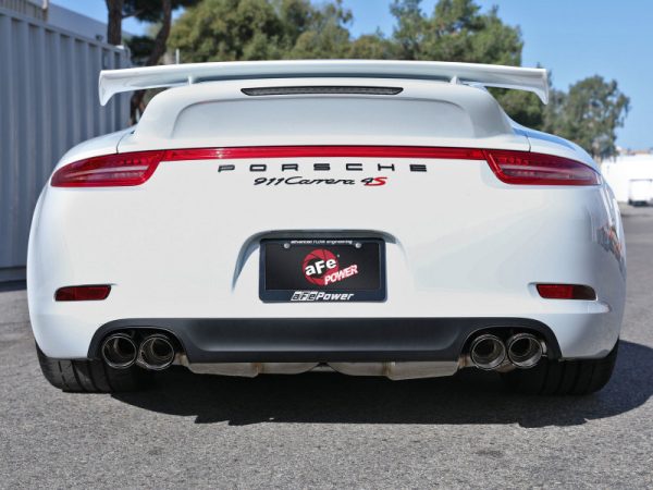 aFe MACHForce XP 12-16 Porsche 911 Carrera H6-3.8L SS-304 Cat-Back Exhaust w/Carbon Fiber Tips - Image 4