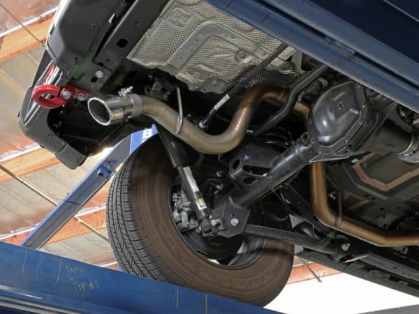 aFe MACH Force-Xp Axle-Back Exhaust System w/Polished Tip 18-20 Jeep Wrangler L4-2.0T / V6-3.6L - Image 5
