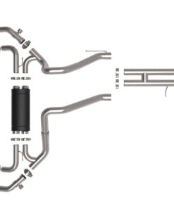 Alternative view of aFe Vulcan Series 2.5in 304SS Cat-Back Exhaust 2021+ Jeep Wrangler 392 6.4L w/ Black Tips