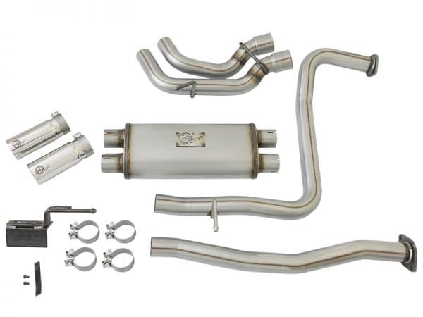 aFe POWER Rebel Series 2-1/2in 409 SS Cat Back Exhaust w/ Polished Tips 16-17 Nissan Titan V8 5.6L - Image 9