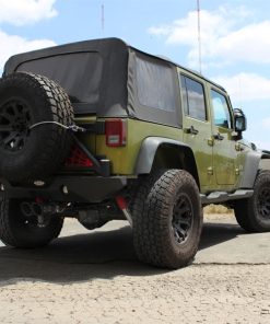 Alternative view of aFe Rebel Series Cat-Back 2.5in Dual Center Exit SS Exhaust w/ Black Tips 07-14 Jeep Wrangler V6