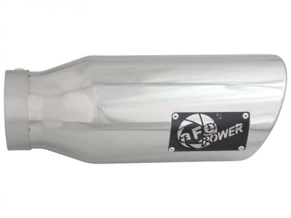 aFe MACH Force-XP 304 SS Single Wall Polished Exhaust Tip Pair 4in Inlet x 6in Outlet x 15in L - Image 2