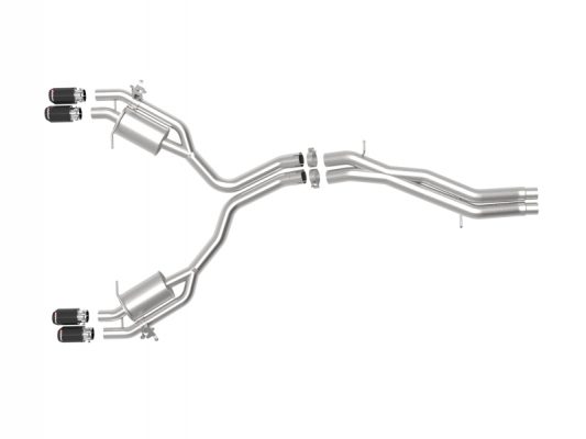 Alternative view of aFe 18-20 Audi RS5 Coupe MACH Force-Xp 3in to 2.5in 304 SS Axle-Back Exhaust System-Quad Carbon Tips