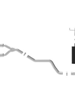 Alternative view of aFe Large Bore HD 3in 304 SS Cat-Back Exhaust w/ Polished Tips 14-19 Jeep Grand Cherokee V6-3.6L