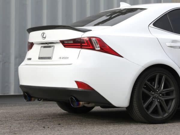aFe POWER Takeda 16-17 Lexus IS200t L4-2.0L (t) 2.5in-3in 304 SS CB Exhaust w/ Blue Tip - Image 3
