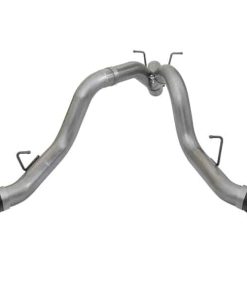 Alternative view of aFe LARGE BORE-HD 4in 409-SS DPF-Back Exhaust w/Dual Black Tips 2017 GM Duramax V8-6.6L (td) L5P