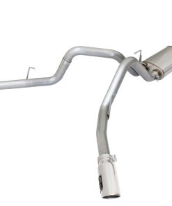 aFe MACHForce XP Exhaust 3in SS Dual Side Ext CB w/ Polished Tips 2015 Ford F150 5.0L V8 CC/SB EC/LB