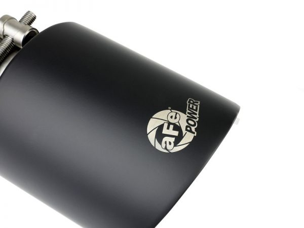 aFe Takeda 304 SS Clamp-On Exhaust Tip 2.5in. Inlet / 4.5in. Outlet / 7in. L - Black - Image 5