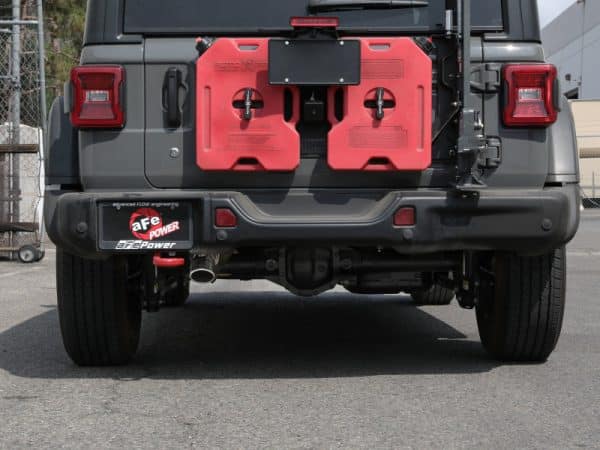 aFe MACH Force-Xp Axle-Back Exhaust System w/Polished Tip 18-20 Jeep Wrangler L4-2.0T / V6-3.6L - Image 6