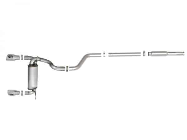 aFe Rebel Series 409 Stainless Steel Cat-Back Exhaust 18-21 Jeep Wrangler JL 2.0L (t) - Polished Tip - Image 8