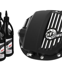 aFe Pro Series AAM 9.5/9.76 Rear Diff Cover Black w/Mach Fins & Oil 14-19 GM Silverado/Sierra 1500