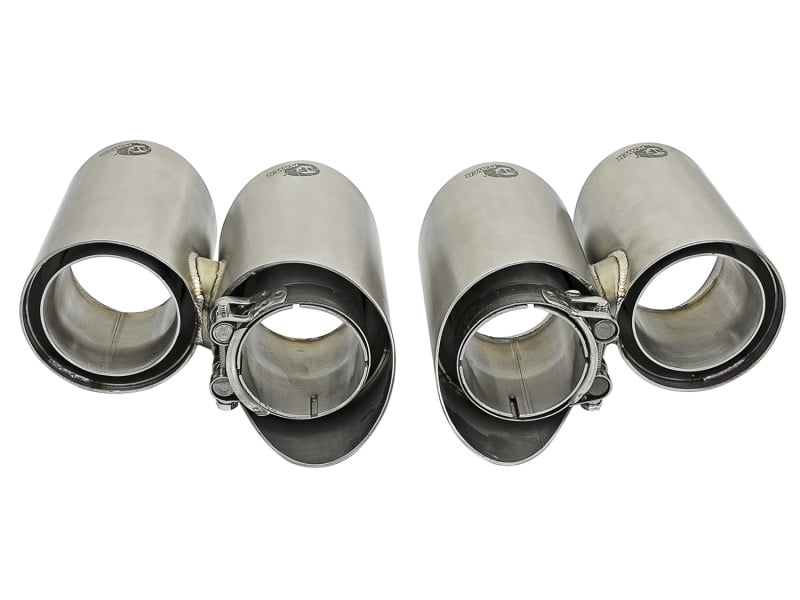 aFe MACH Force-Xp 304 SS OE Exhaust Tips Polished 12-16 Porsche 911 (C2S 991) H6 3.8L - Image 5