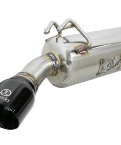Alternative view of aFe Takeda 3in. to 2.5in. 304 SS C/B Exhaust 08-15 Mitsubishi Lancer EVO I4-2.0L (t) - Black Tips