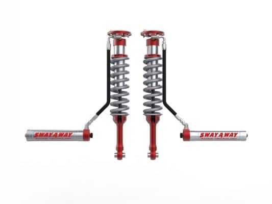 aFe Sway-A-Way 10-14 F150/Raptor 6.2L 2.5 Front Coilover Kit w/ Remote Reservoirs and Compr Adjuster