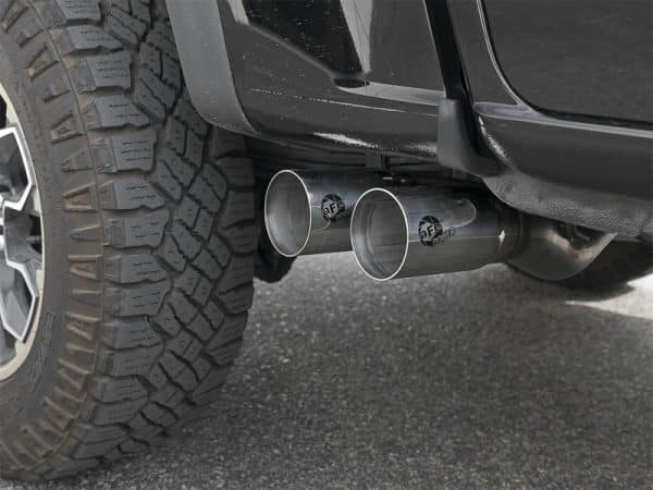 aFe Rebel Series CB 3in Middle Side Exit SS Exht w/Polish Tips 15-17 Chevy Colorado / GMC Canyon - Image 2