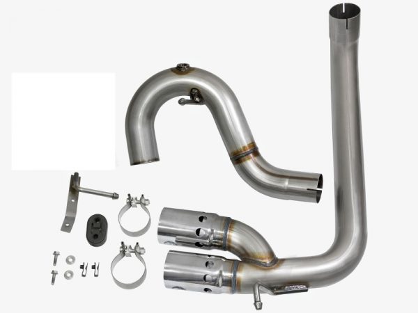aFe Rebel Series DPF-Back 3in Side Exit SS Exhaust w/ IC Polished Tips 2016 GM Colorado/Canyon 2.8L - Image 7