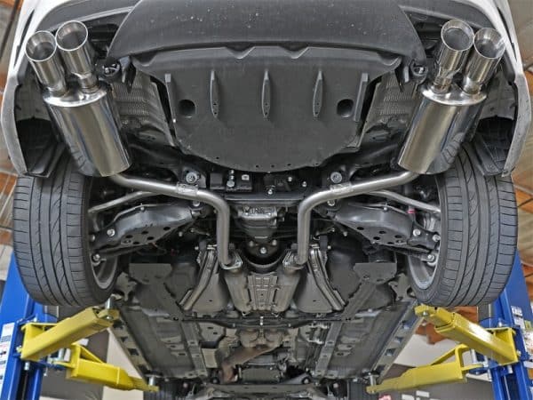 aFe Takeda 16-17 Lexus RC 200T 2.0L (t) 2in. SS Axle-Back Exhaust System w/Polished Tips - Image 3