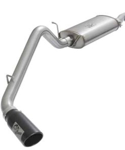 aFe MACHForce XP Exhausts Cat-Back Black Tip 09-17 GM Silverado 1500 4.3/5.3L RegCab SB/LB