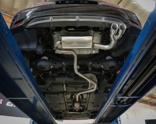 aFe POWER Takeda 2in to 2-1 304 SS Cat-Back Exhaust w/ Polished Tips 11-17 Lexus CT200h 1.8L - Image 4