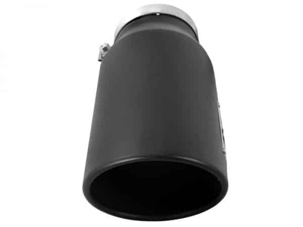 aFe POWER MACH Force-Xp 5in 304 Stainless Steel Exhaust Tip 5In x 7Out x15Lin Bolt-On Right-Blk - Image 3