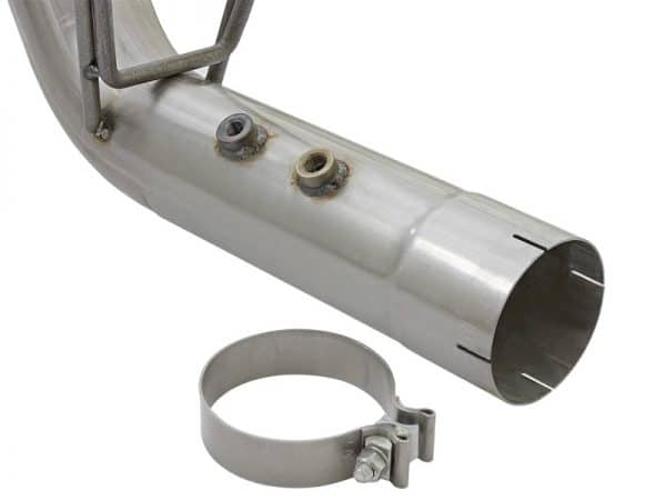 aFe ATLAS 4in DPF-Back Alum Steel Exhaust System w/Dual Exit Polished Tip 2017 GM Duramax 6.6L (td) - Image 4
