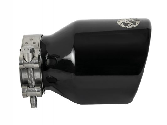 Alternative view of aFe MACH Force-Xp 409 SS Clamp-On Exhaust Tip 2.5in. Inlet / 4in. Outlet / 6in. L - Black