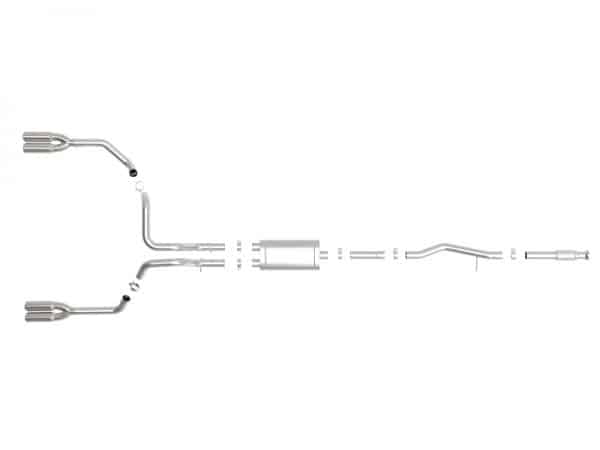 aFe Vulcan Series 3in 304SS Exhaust Cat-Back Exh w/ Pol Tips 2019 GM Silverado / Sierra 1500 V8-5.3L - Image 5